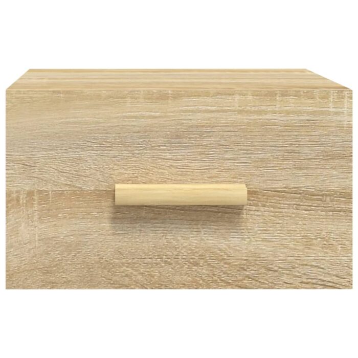 Table de chevet murale chêne sonoma 35x35x20 cm – Image 3