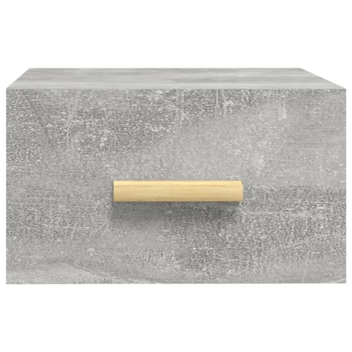 Table de chevet murale gris béton 35x35x20 cm – Image 3