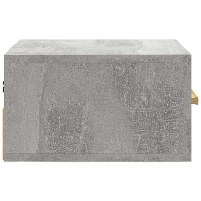 Table de chevet murale gris béton 35x35x20 cm – Image 5