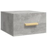 Tables de chevet murales 2 pcs gris béton 35x35x20 cm – Image 3