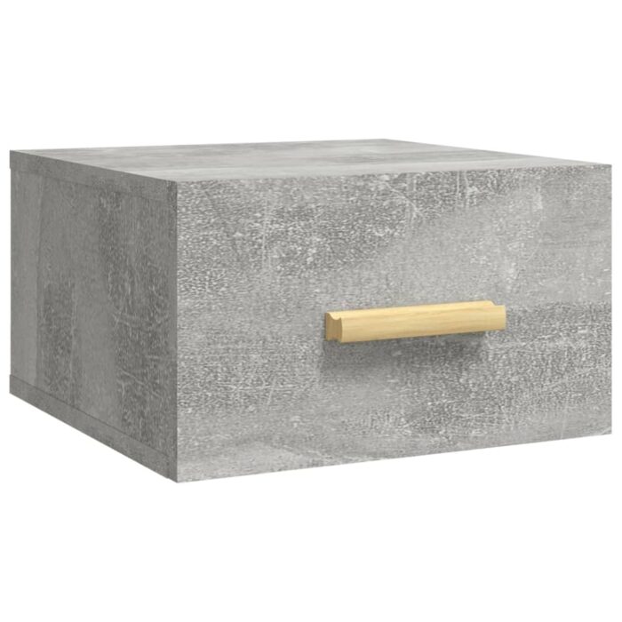 Tables de chevet murales 2 pcs gris béton 35x35x20 cm – Image 3