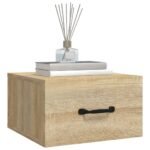 Tables de chevet murales 2 pcs Chêne sonoma 35x35x20 cm – Image 2