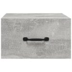 Table de chevet murale Gris béton 35x35x20 cm – Image 3
