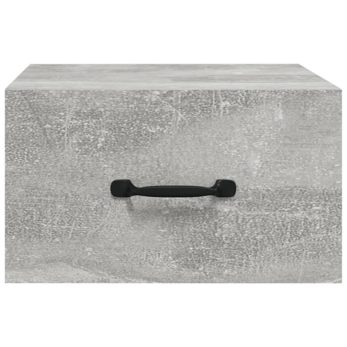 Table de chevet murale Gris béton 35x35x20 cm – Image 3