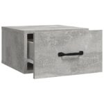 Table de chevet murale Gris béton 35x35x20 cm – Image 4