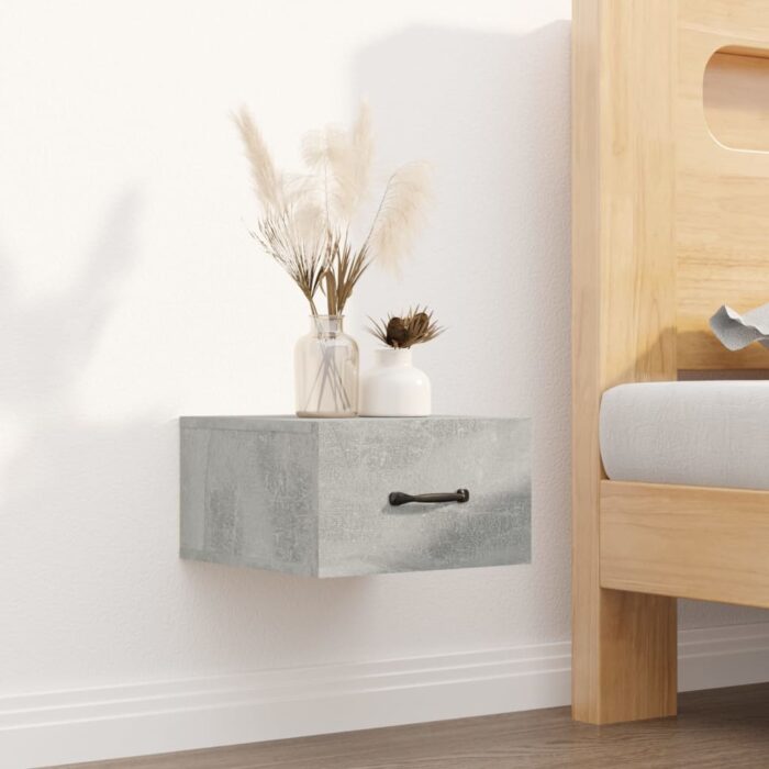 VXL8720287083382_m_en_hd_1.jpg Table de chevet murale Gris béton 35x35x20 cm – Image 1