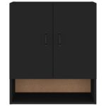 Armoire murale Noir 60x31x70 cm Bois d'ingénierie – Image 3