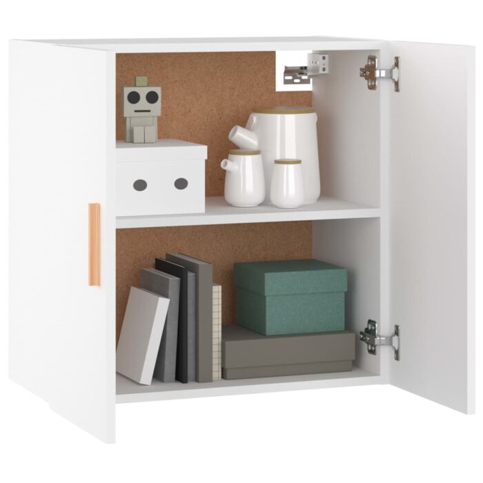Armoire murale Blanc 60x30x60 cm Bois d'ingénierie – Image 2