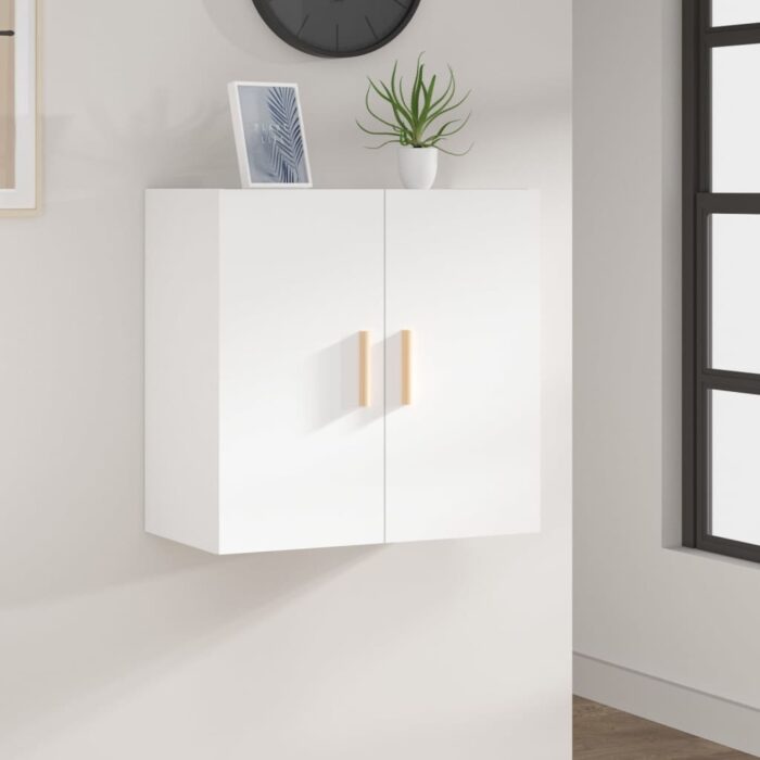 Armoire murale Blanc 60x30x60 cm Bois d'ingénierie – Image 1