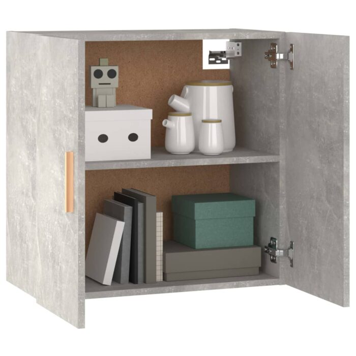 Armoire murale Gris béton 60x30x60 cm Bois d'ingénierie – Image 2