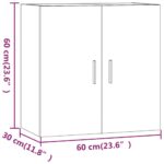 Armoire murale Gris béton 60x30x60 cm Bois d'ingénierie – Image 7
