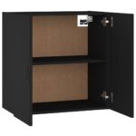 Armoire murale Noir 60x31x60 cm Bois d'ingénierie – Image 3