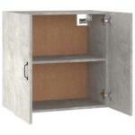 Armoire murale Gris béton 60x31x60 cm Bois d'ingénierie – Image 3