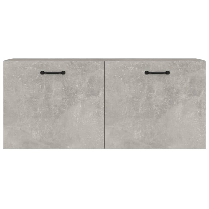 Armoire murale gris béton 80x36,5x35 cm bois d'ingénierie – Image 3