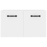 Armoire murale blanc brillant 80x36,5x35 cm bois d'ingénierie – Image 3