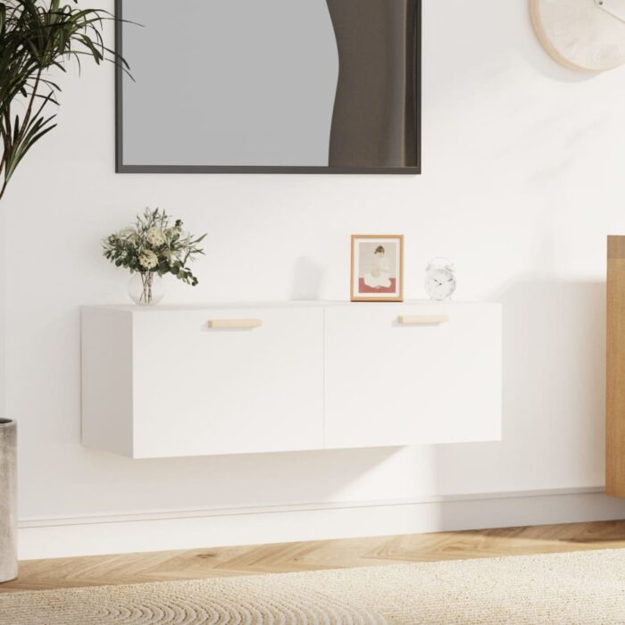 VXL8720287083825_m_en_hd_1.jpg Armoire murale Blanc 100x36,5x35 cm Bois d'ingénierie – Image 1