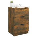 Tables de chevet 2 pcs Chêne fumé 40x36x65 cm – Image 2