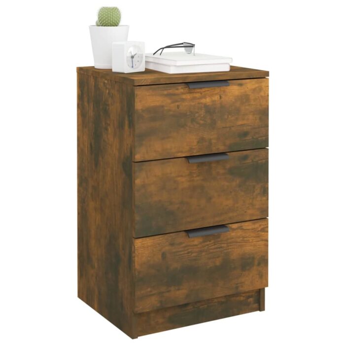 Tables de chevet 2 pcs Chêne fumé 40x36x65 cm – Image 2