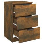 Tables de chevet 2 pcs Chêne fumé 40x36x65 cm – Image 7