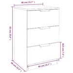 Tables de chevet 2 pcs Chêne fumé 40x36x65 cm – Image 8