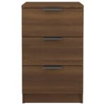 Table de chevet Chêne marron 40x36x65 cm – Image 4