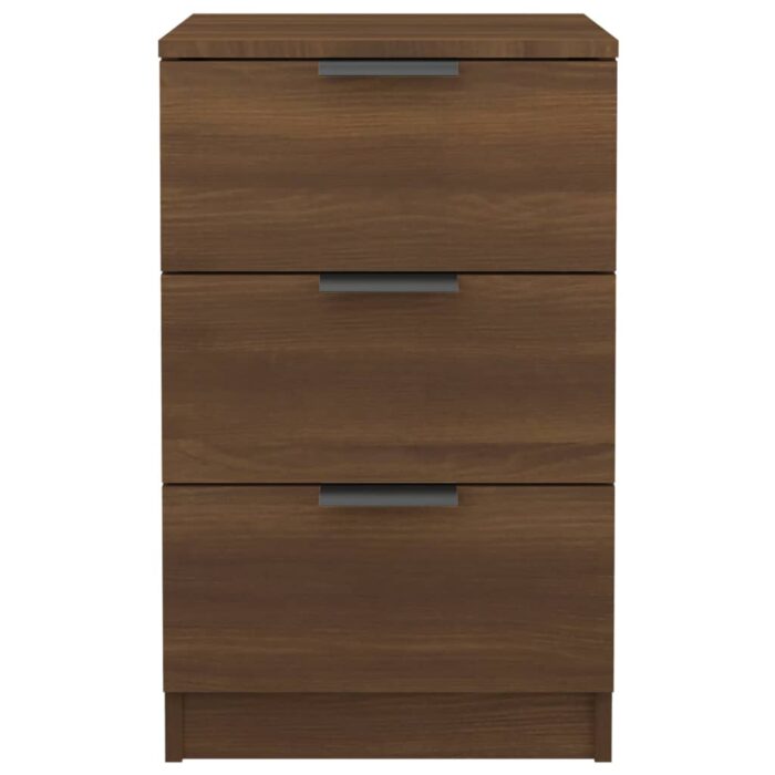 Table de chevet Chêne marron 40x36x65 cm – Image 4