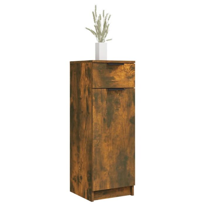 Armoire de bain Chêne fumé 32x34x90 cm Bois d'ingénierie – Image 2