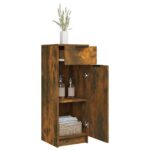 Armoire de bain Chêne fumé 32x34x90 cm Bois d'ingénierie – Image 3