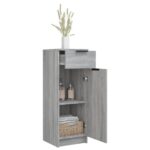 Armoire de bain Sonoma gris 32x34x90 cm Bois d'ingénierie – Image 3