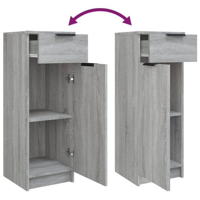Armoire de bain Sonoma gris 32x34x90 cm Bois d'ingénierie – Image 7