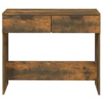Table console Chêne fumé 90x36x75 cm Bois d'ingénierie – Image 4