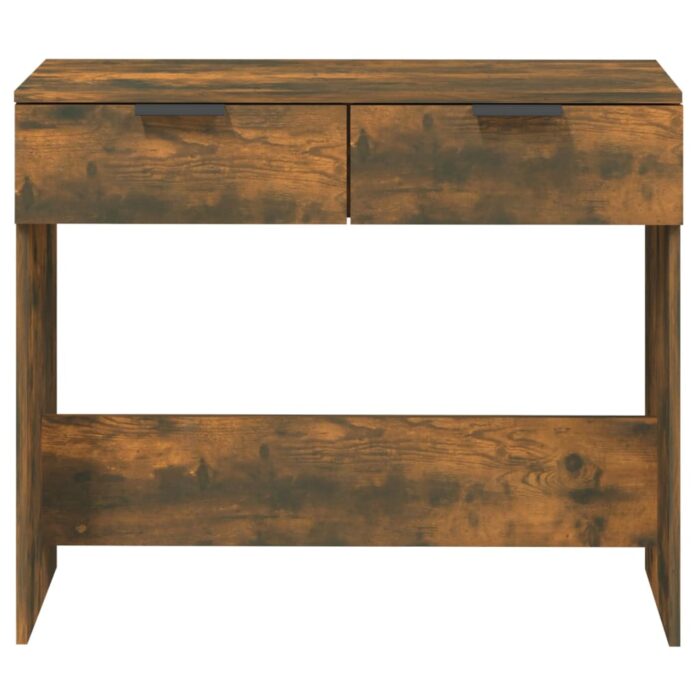Table console Chêne fumé 90x36x75 cm Bois d'ingénierie – Image 4