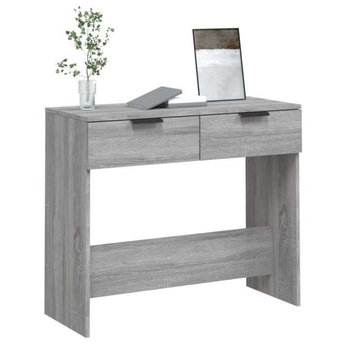 Table console Sonoma gris 90x36x75 cm Bois d'ingénierie – Image 2