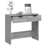 Table console Sonoma gris 90x36x75 cm Bois d'ingénierie – Image 3