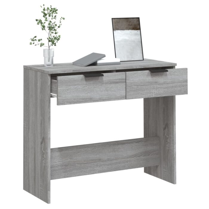 Table console Sonoma gris 90x36x75 cm Bois d'ingénierie – Image 3