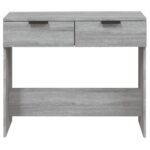 Table console Sonoma gris 90x36x75 cm Bois d'ingénierie – Image 4