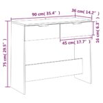 Table console Sonoma gris 90x36x75 cm Bois d'ingénierie – Image 6