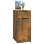 Armoire de bureau Chêne fumé 33,5x50x75 cm Bois d'ingénierie – Image 2