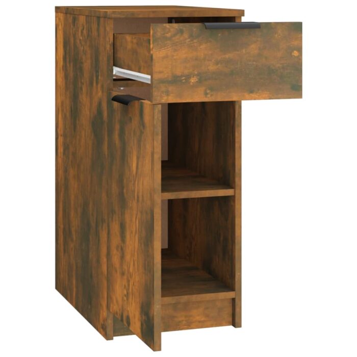 Armoire de bureau Chêne fumé 33,5x50x75 cm Bois d'ingénierie – Image 4