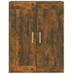Armoire murale chêne fumé 69,5x32,5x90 cm bois d'ingénierie – Image 3