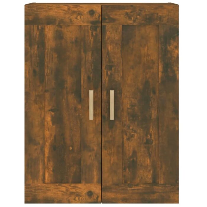 Armoire murale chêne fumé 69,5x32,5x90 cm bois d'ingénierie – Image 3