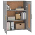 Armoire murale sonoma gris 69,5x32,5x90 cm bois d'ingénierie – Image 2