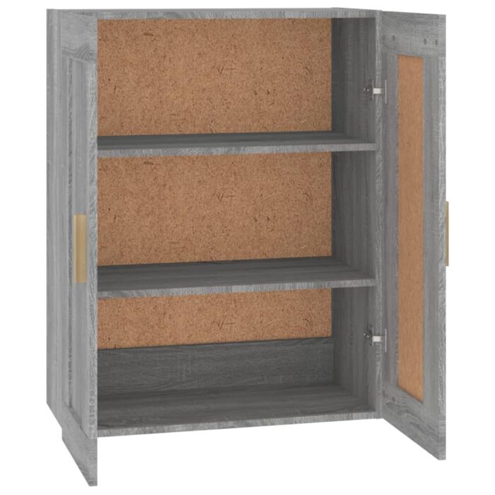 Armoire murale sonoma gris 69,5x32,5x90 cm bois d'ingénierie – Image 4