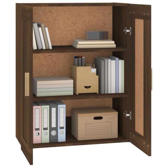 Armoire murale chêne marron 69,5x32,5x90 cm bois ingénierie – Image 2