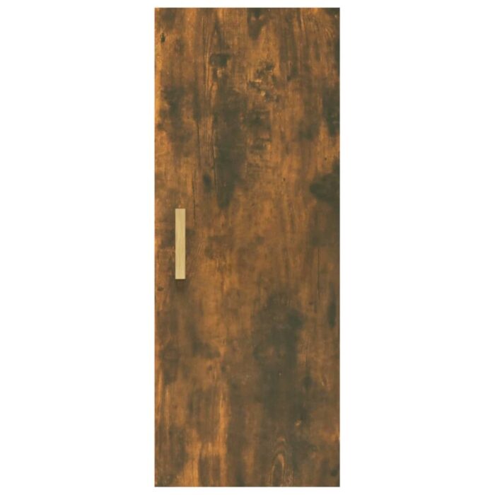 Armoire murale Chêne fumé 34,5x34x90 cm Bois d'ingénierie – Image 4