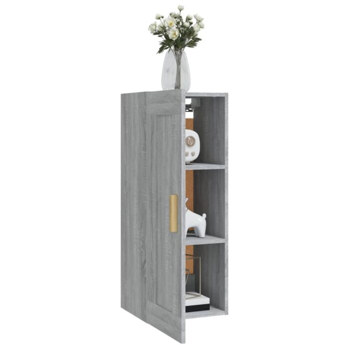 Armoire murale Sonoma gris 35x34x90 cm Bois d'ingénierie – Image 2
