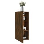 Armoire suspendue Chêne fumé 35x34x90 cm Bois d'ingénierie – Image 2