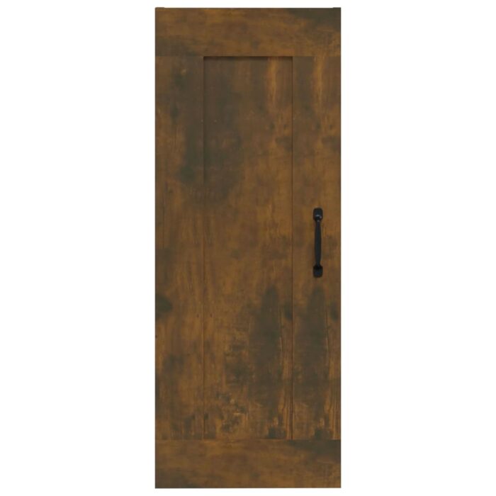 Armoire suspendue Chêne fumé 35x34x90 cm Bois d'ingénierie – Image 3