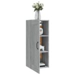 Armoire suspendue Sonoma gris 35x34x90 cm Bois d'ingénierie – Image 2