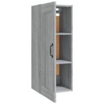 Armoire suspendue Sonoma gris 35x34x90 cm Bois d'ingénierie – Image 5